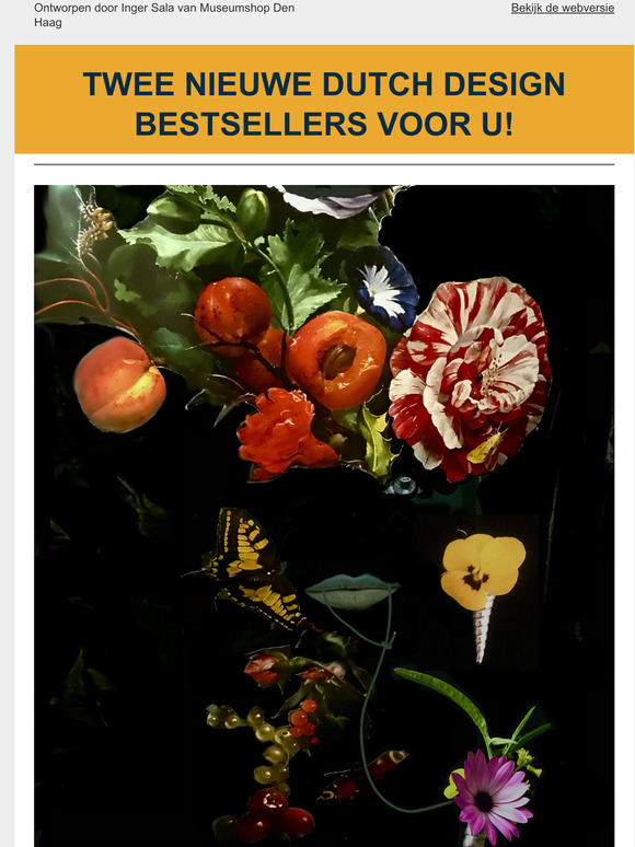 Twee nieuwe bestsellers in onze Museumshop 'Flower Power' Ketting en Oorbellen!