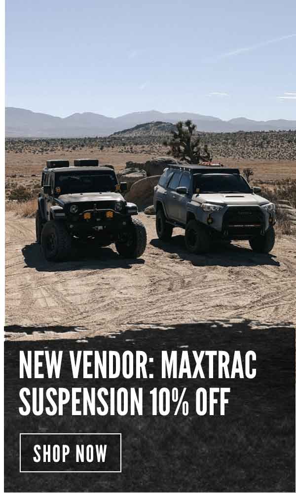 New Vendor: Maxtrac Suspension 10% Off