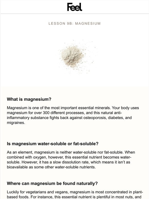 Learn About Magnesium  in 5 Minutes  The Health Dossier with WeAreFeel