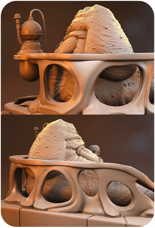 Jabba The Hutt & Princess Leia - STL files for 3D Printing