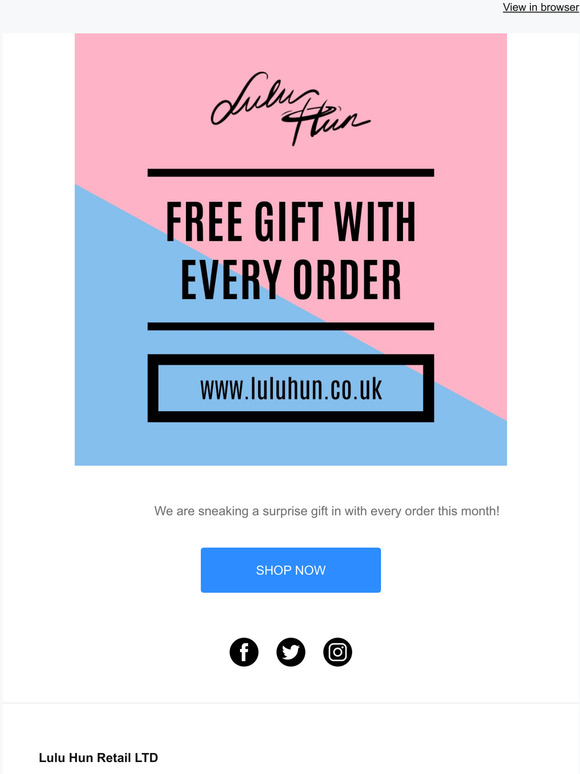 FREE GIFT WITH EVERY PURCHASE!