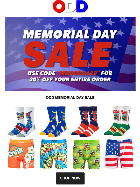 ODD SOX MEMORIAL DAY SALE IS HERE!