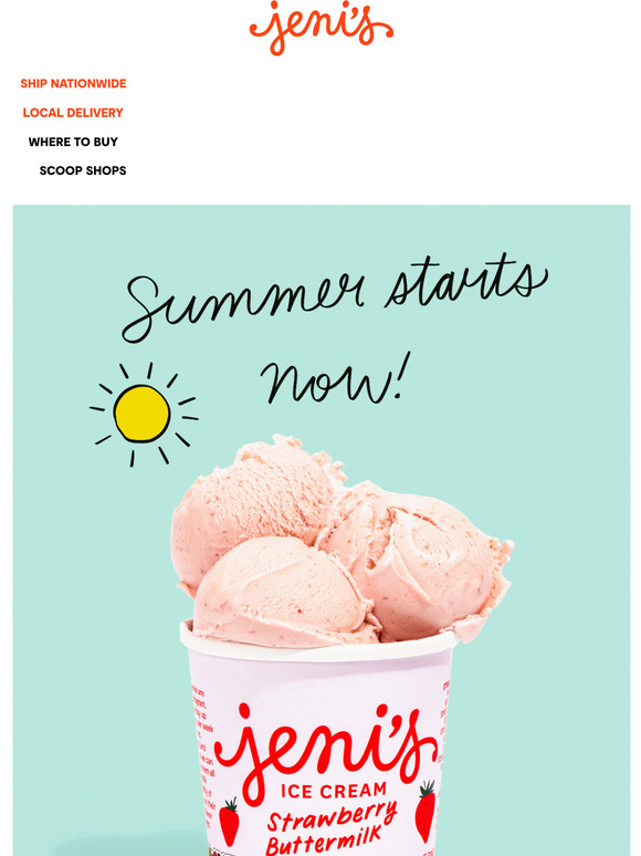 Jeni's Ice Creams Its Strawberry Buttermilk season! Milled
