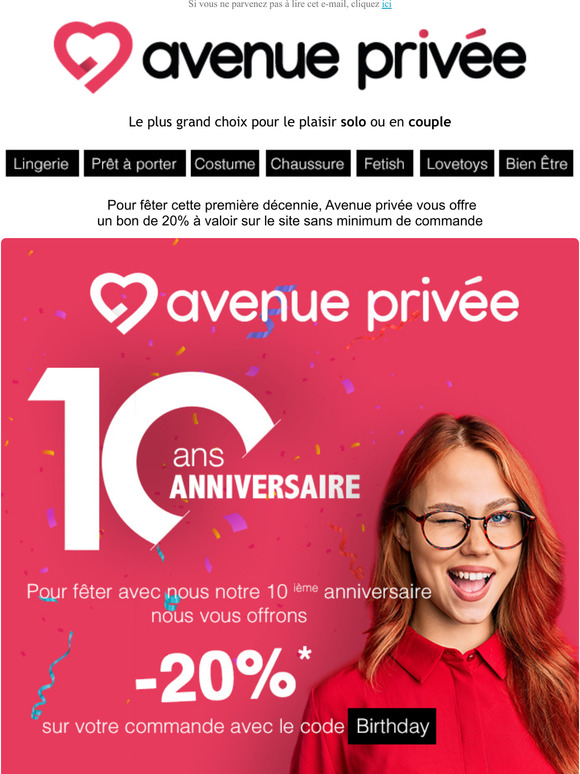  Le Mois Anniversaire 10 ANS  -20% sur le site  #WeLoveYou