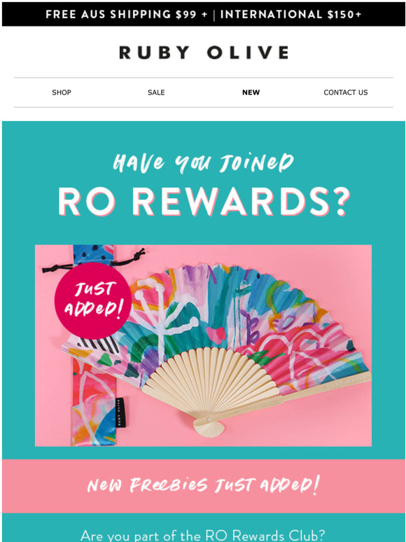 Ruby Olive NEW Reward Freebies Added Milled