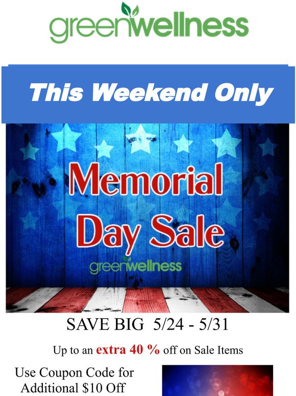 Memorial Day sale extended - save $10 with coupon!