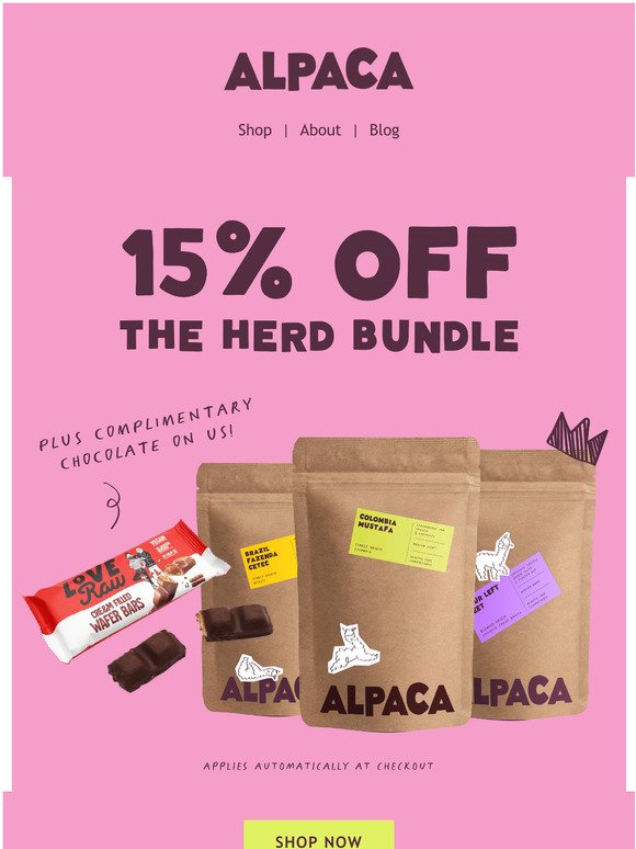 15% off The Herd Bundle + free chocolate 