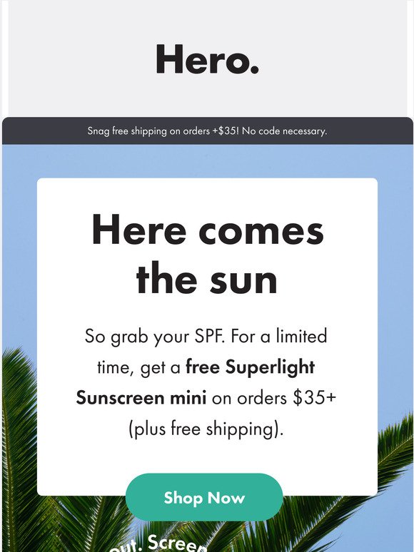 Get a FREE Superlight Sunscreen for National Sunscreen Day