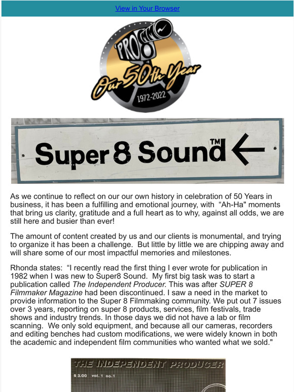 Calling all Film Fans!   May Projects & News from Pro8mm