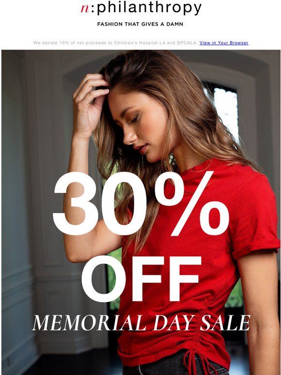 Our Memorial Day Sale starts NOW