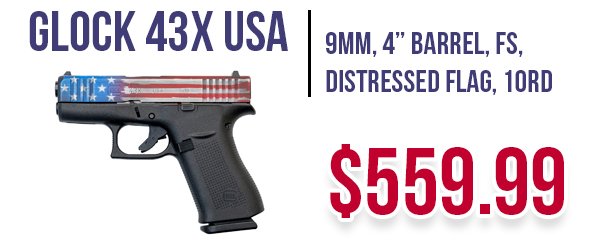 Glock 43x USA Distressed