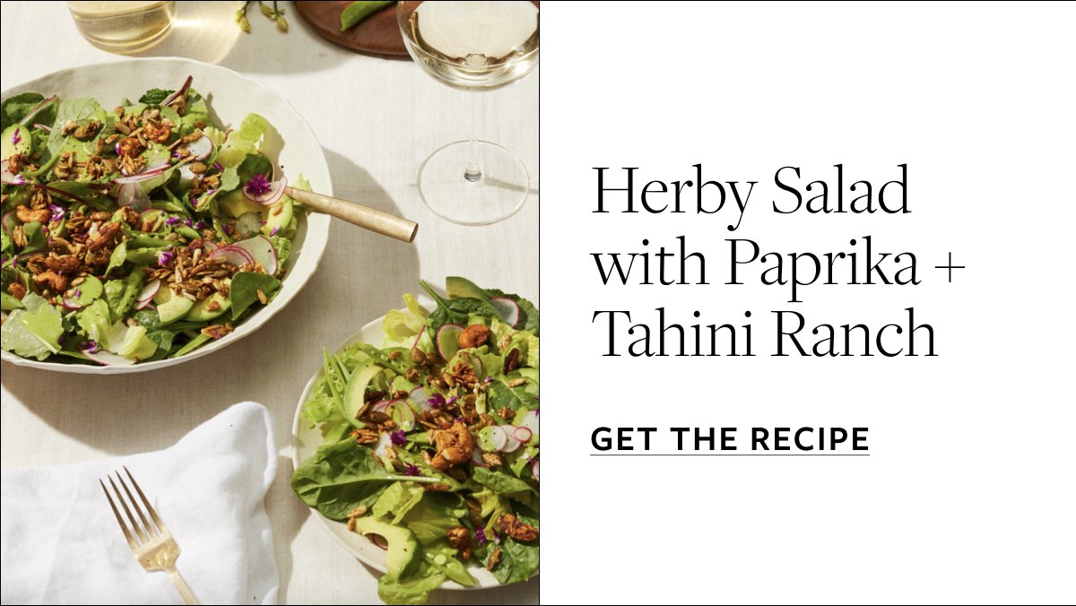 Herby Salad with Paprika + Tahini Ranch