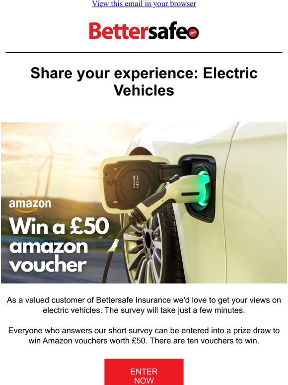 Complete our survey for a chance to win Amazon vouchers