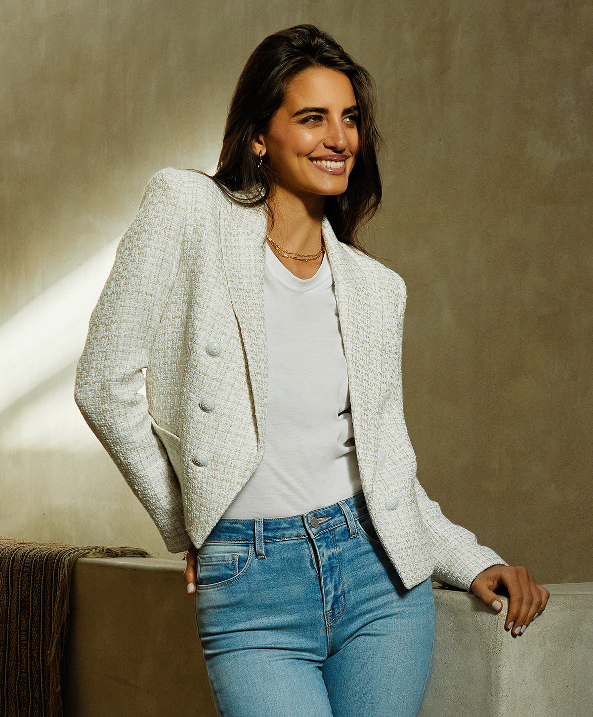 lagence: Introducing the Brooke Blazer in Ivory Tweed | Milled