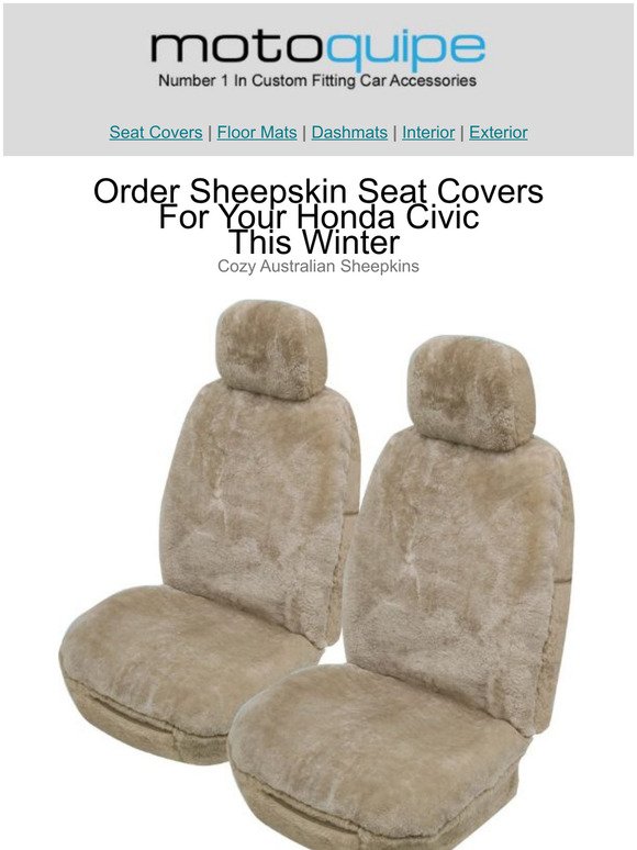 Cosy Sheepskin Seat Covers For Your Honda Civic