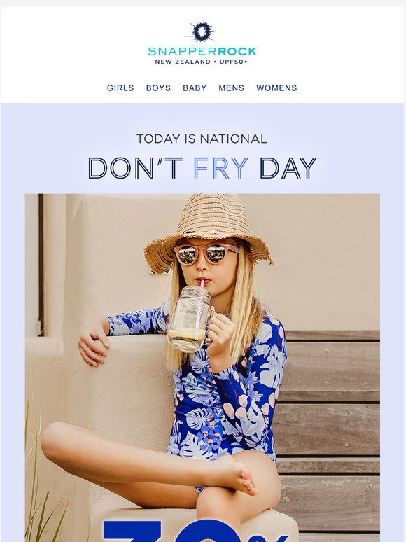 30% Off for Don't Fry Day