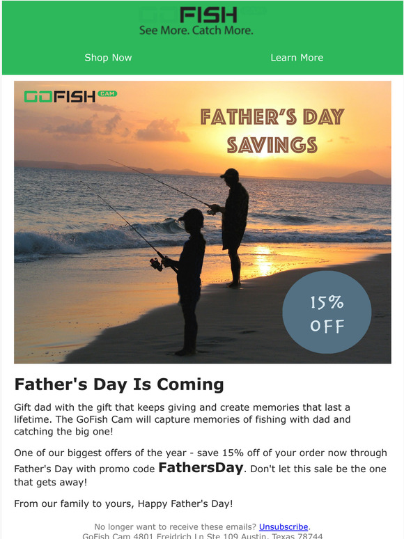 Save 15% - Give Dad the Gift That Keeps Giving