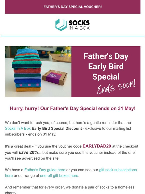 Father's Day Early Bird Exclusive Ends Soon