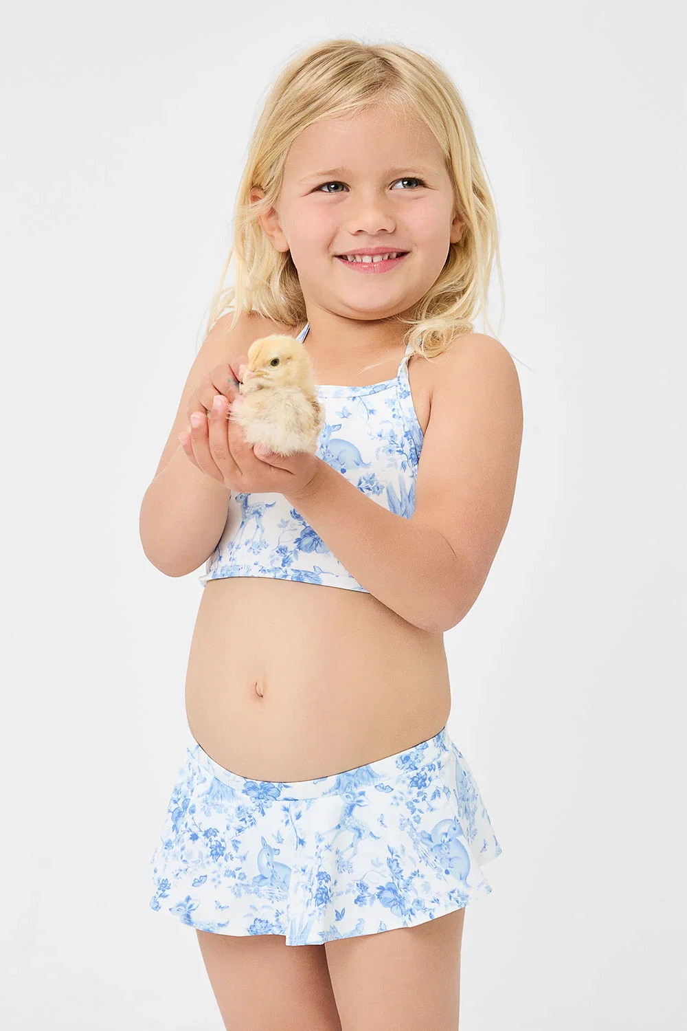 Image of Maple Children's Ruffle Bikini Bottom - Yomi Toile Blue