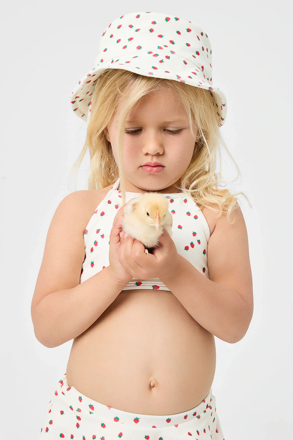 Image of Bonnie Children's Terry Hat - Strawberry Cream