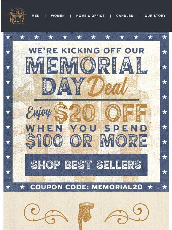 holtz leather: Memorial Day Kickoff Sale! | Milled