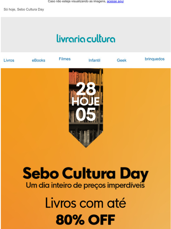 S HOJE SEBO CULTURA DAY! Aproveite!