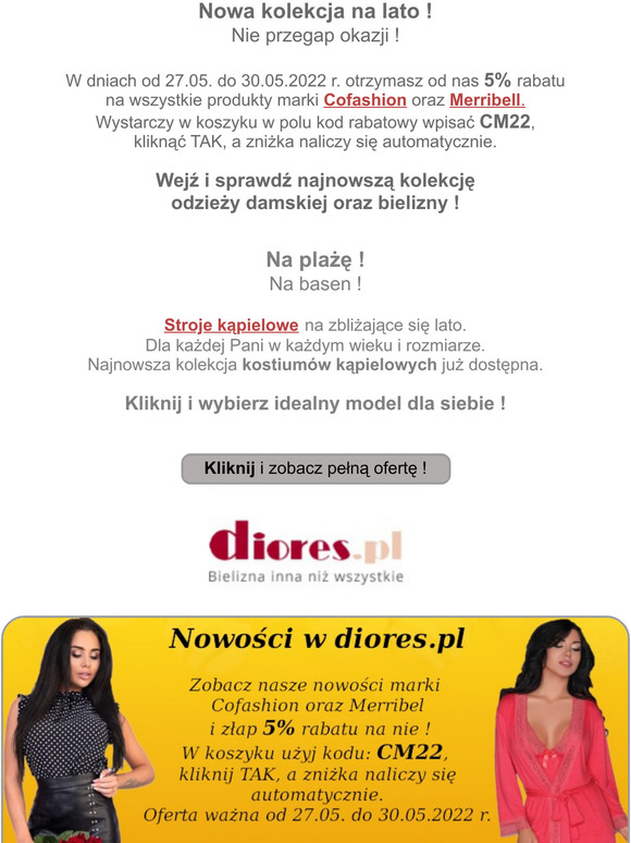 Rabat na lato od diores.pl
