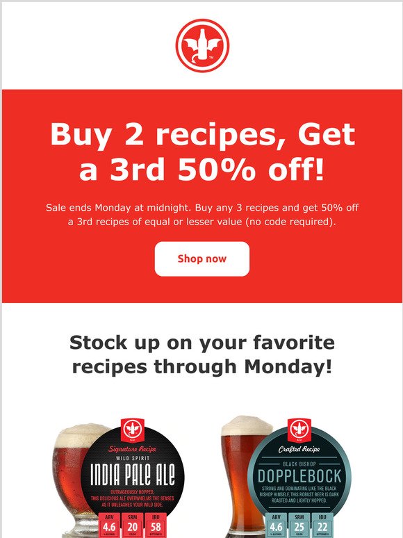 Memorial Day Sale | 50% Off your 3rd recipe!
