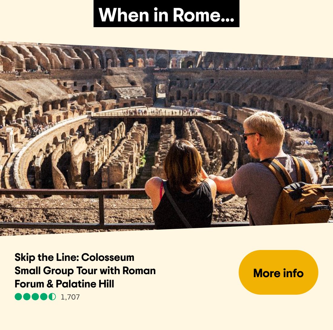 When in Rome... Skip the Line: Colosseum Small Group Tour with Roman Forum and Palatine Hill. More info