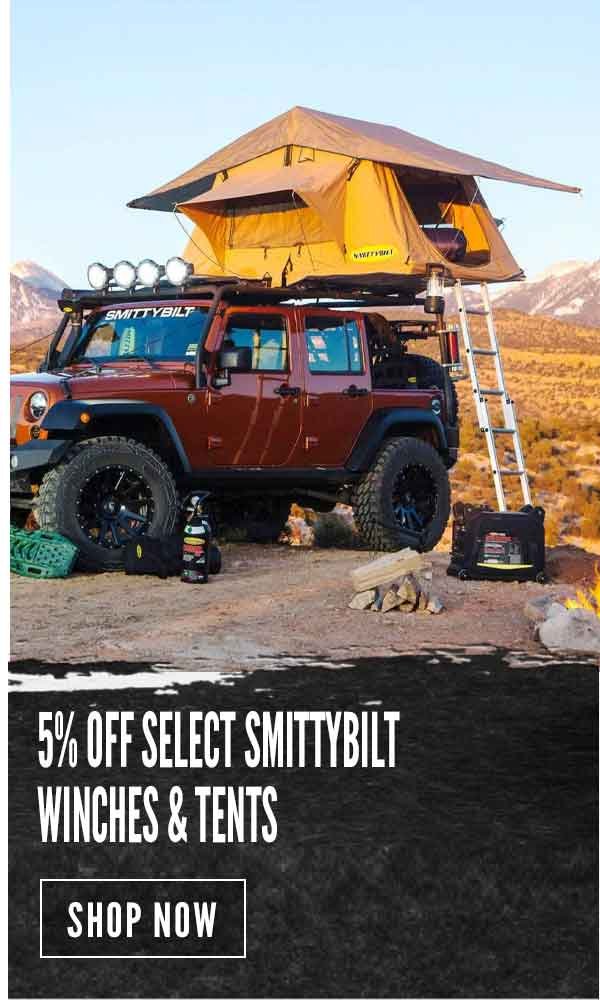 Early Memorial Day Savings! 5% Off Select Smittybilt Winches & Tents