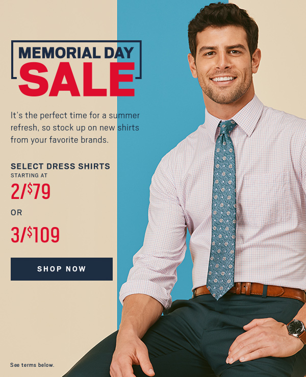 Men's Wearhouse Act fast! Our Memorial Day Sale is popping off30 off