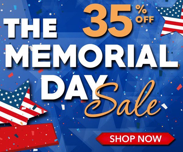 The Memorial Day Sale! 35% Off + $2.99 Shipping over $129*
