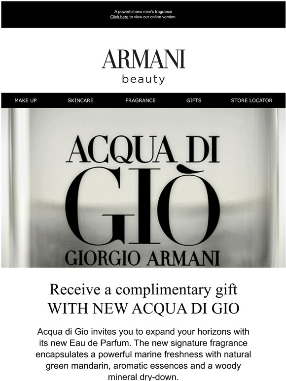 Giorgio Armani Beauty Email Newsletters Shop Sales Discounts