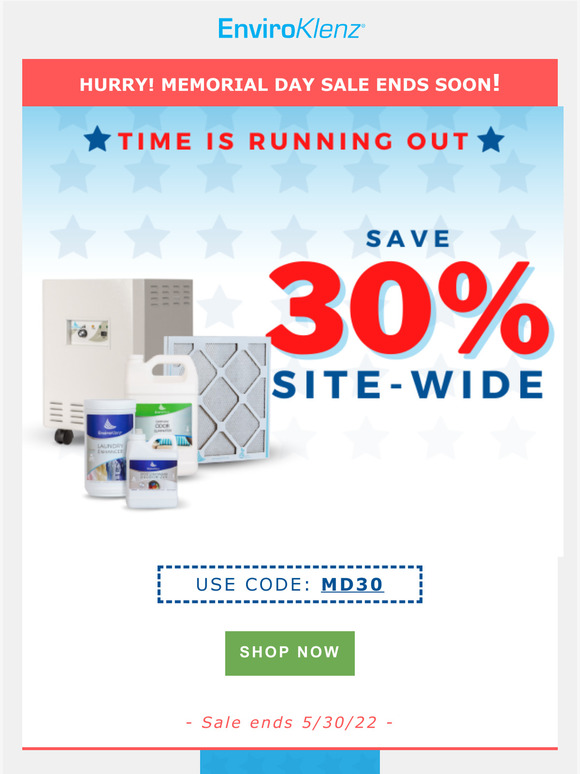 Our Memorial Day Sale ends tomorrow!