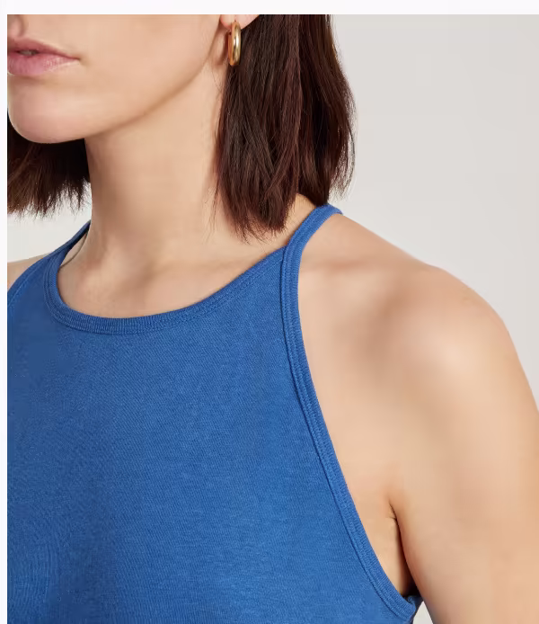 Features a relaxed, sleeveless silhouette