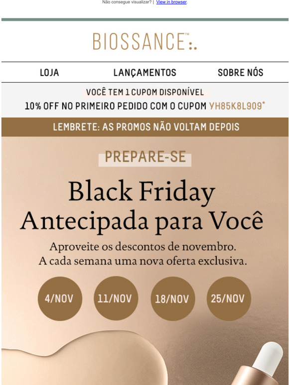 Biossance Black Friday o ms mais esperado chegou! Milled