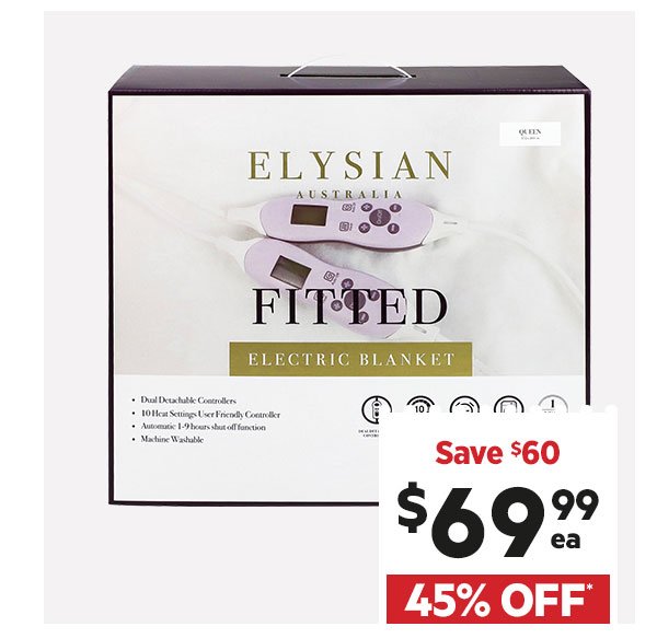 ELYSIAN Fitted Electric Blanket FKELB12-Q