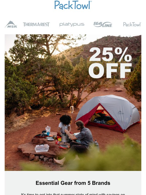SALE ENDING SOON - Up to 25% off outdoor brands.