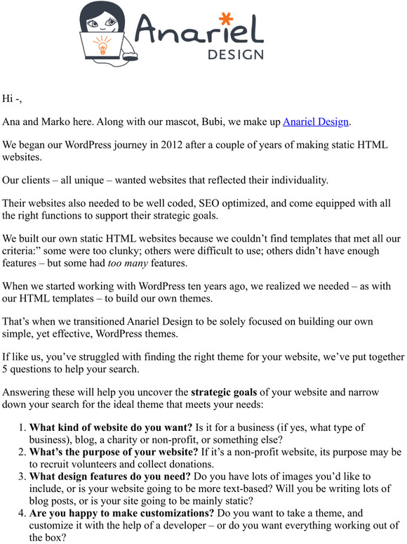 The struggle to find the right WordPress theme