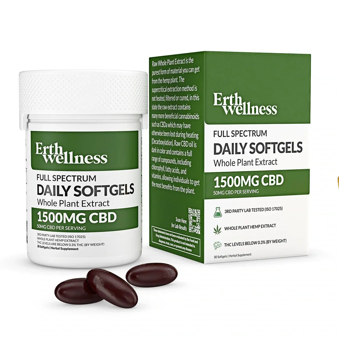 Image of Full Spectrum Daily Softgels with Whole Plane Extract - 1500mg