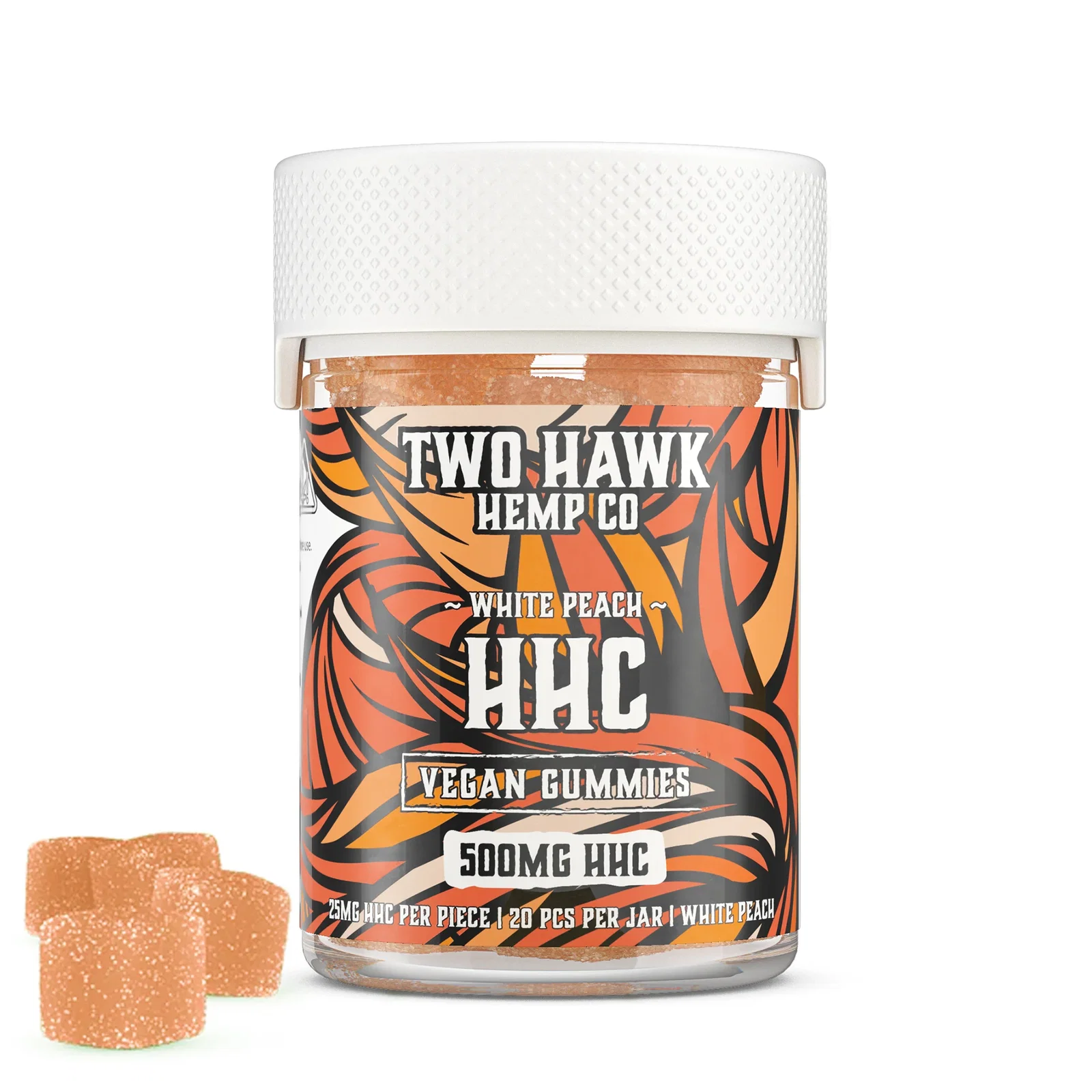 Image of HHC Vegan Gummies - 500mg - White Peach