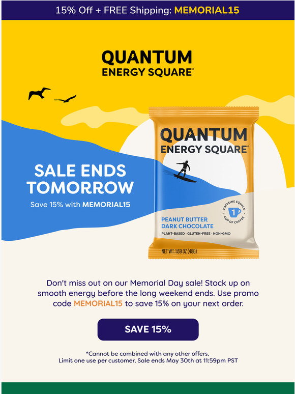 Curated Healthy Energy Foods, Inc. Our Memorial Day Sale ends soon