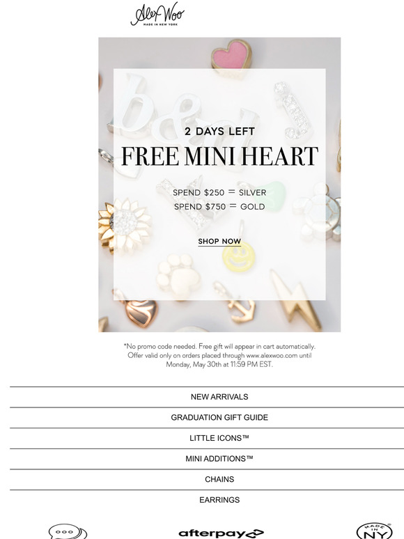 2 Days Left, FREE Mini Heart