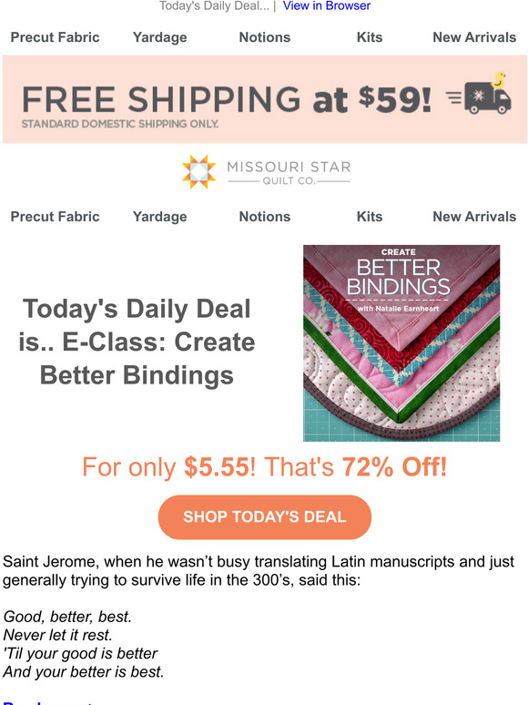 Missouri Star Quilt Company [Quilter's Daily Deal] Better Every Day