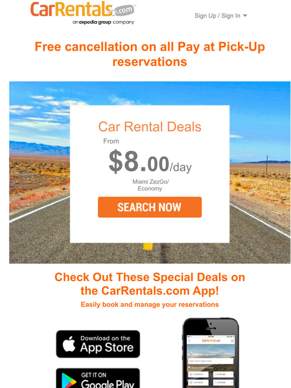 Happy Memorial Day! Check out our latest deals from $8.00/day.