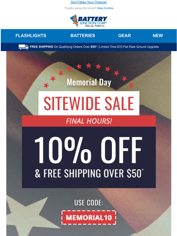 FINAL HOURS for 10 off Sitewide! Milled