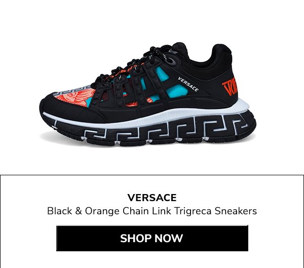 Versace, black and orange chain link- shop now