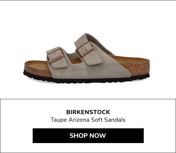 BIRKENSTOCK Taupe Arizona Soft Sandals, shop now