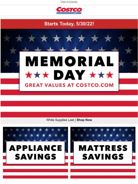 Costco Find Great Values this Memorial Day Shop Now! Milled