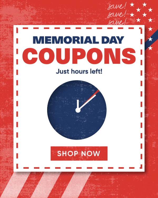 Memorial Day Coupons - Ends Tonight